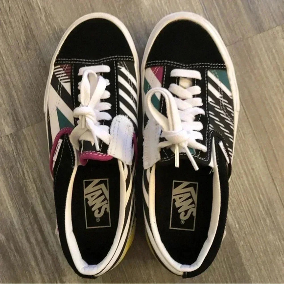 VANS Authentic Style Shoes Sneaker Size Men 5‎ Women 6.5 Checkered Multi 721454 - Picture 8 of 9